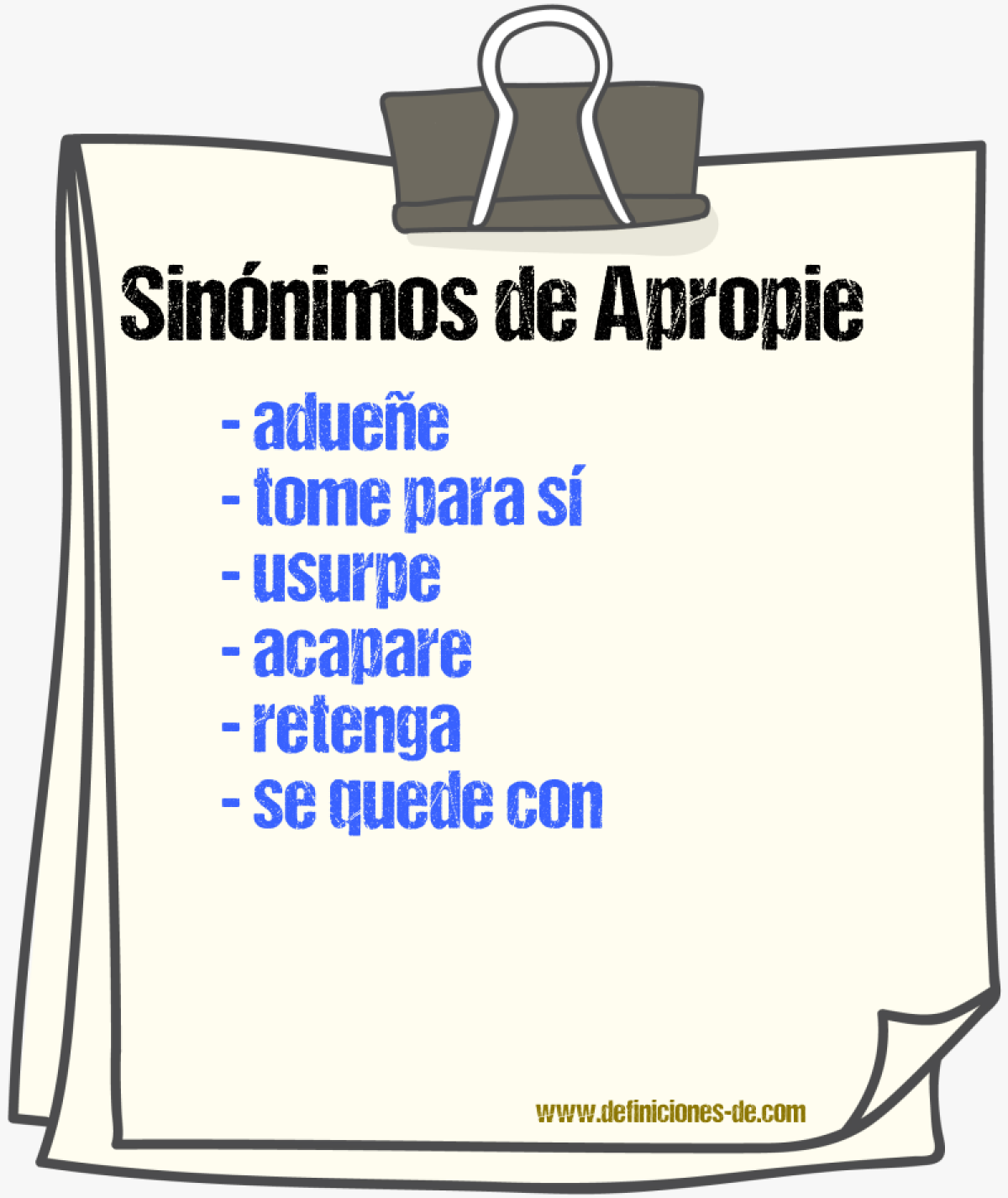 Sinónimos de apropie