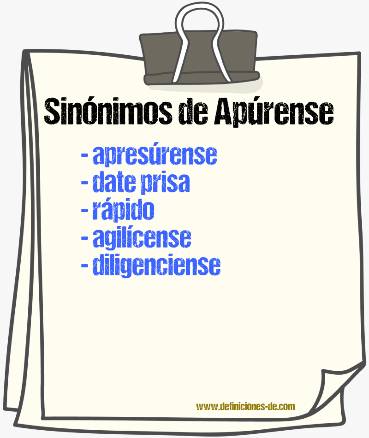 Sinónimos de apúrense