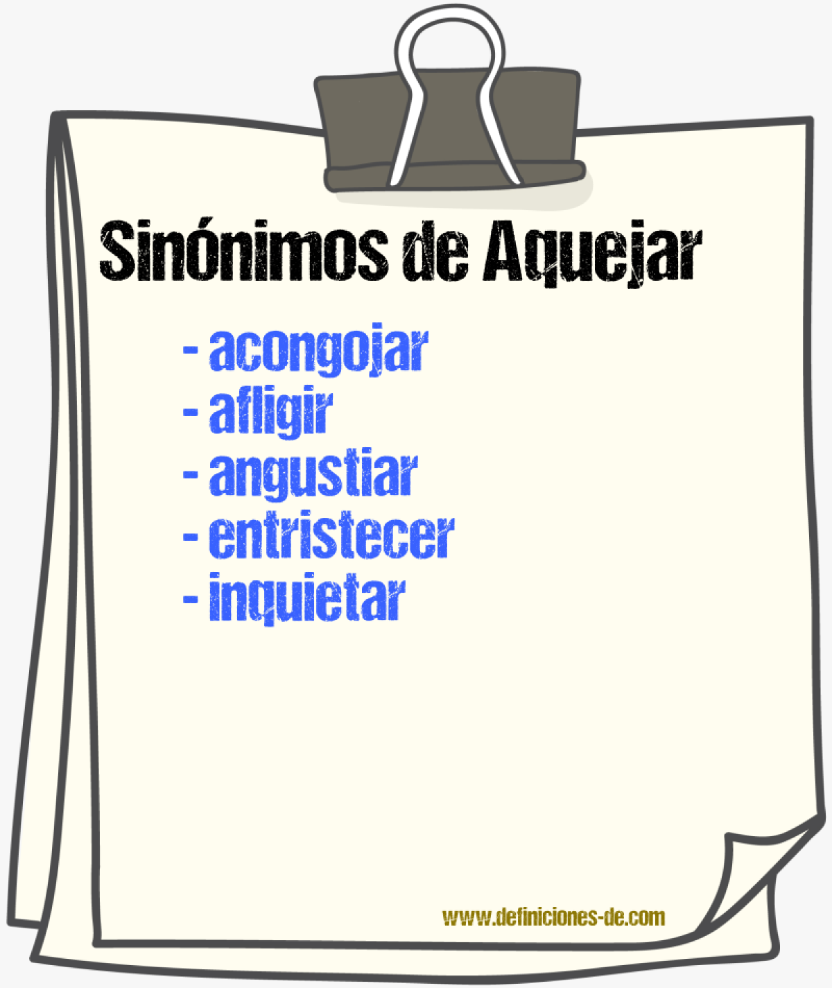 Sinnimos de aquejar