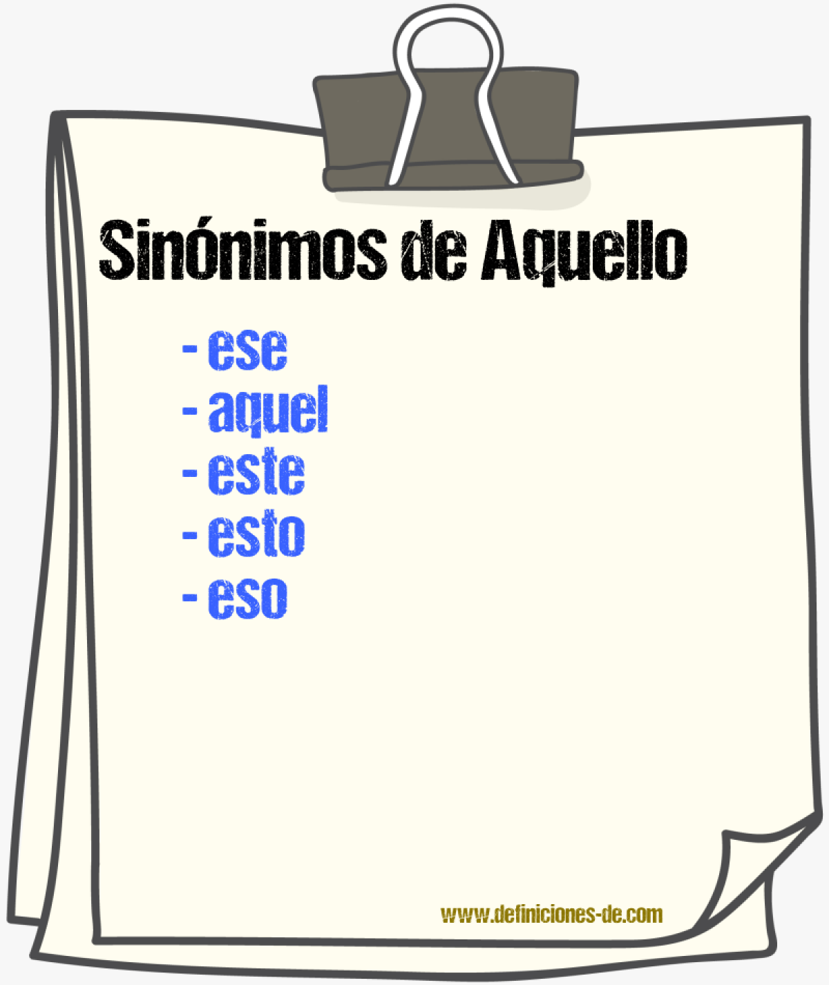 Sinnimos de aquello