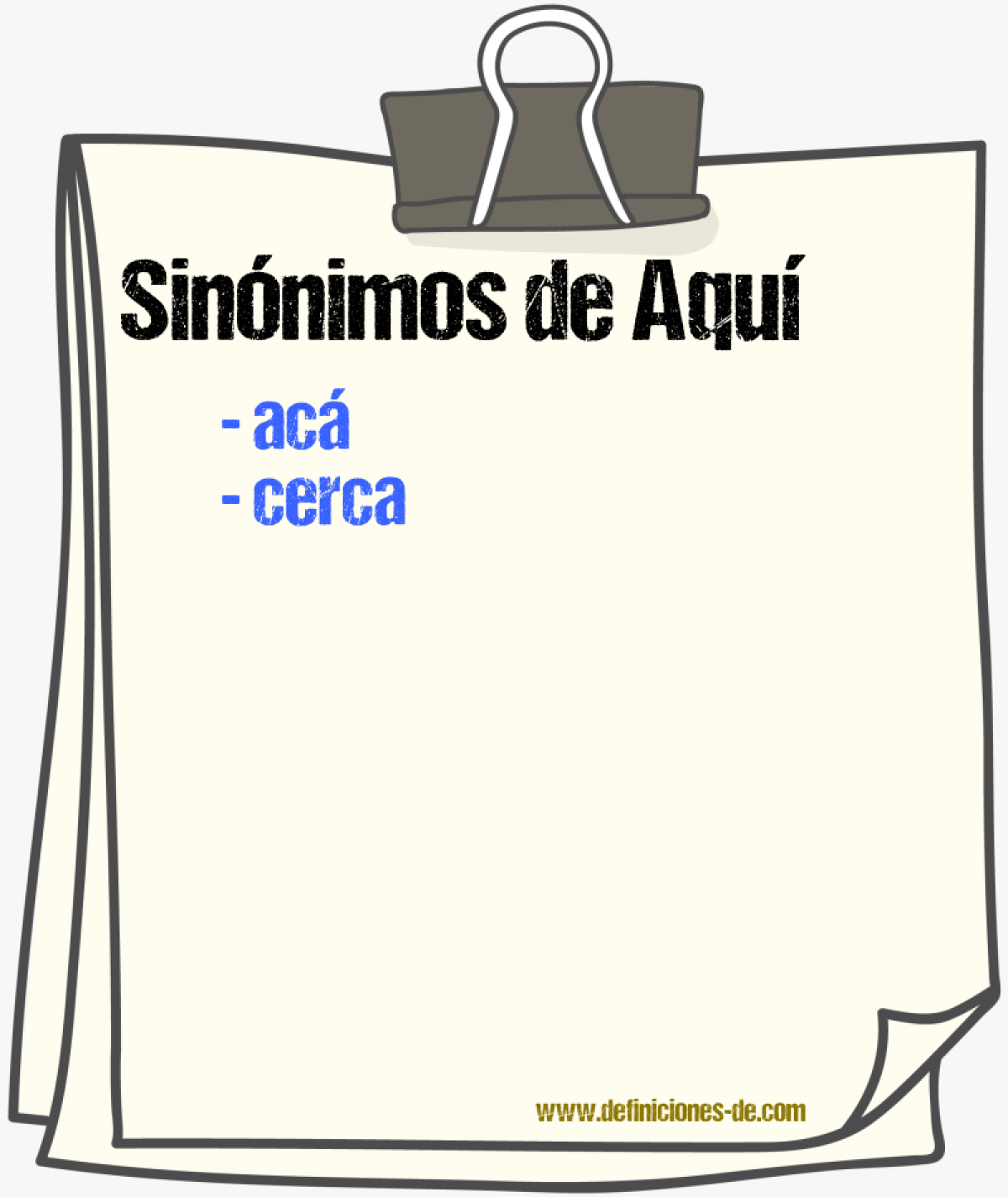 Sinnimos de aqu