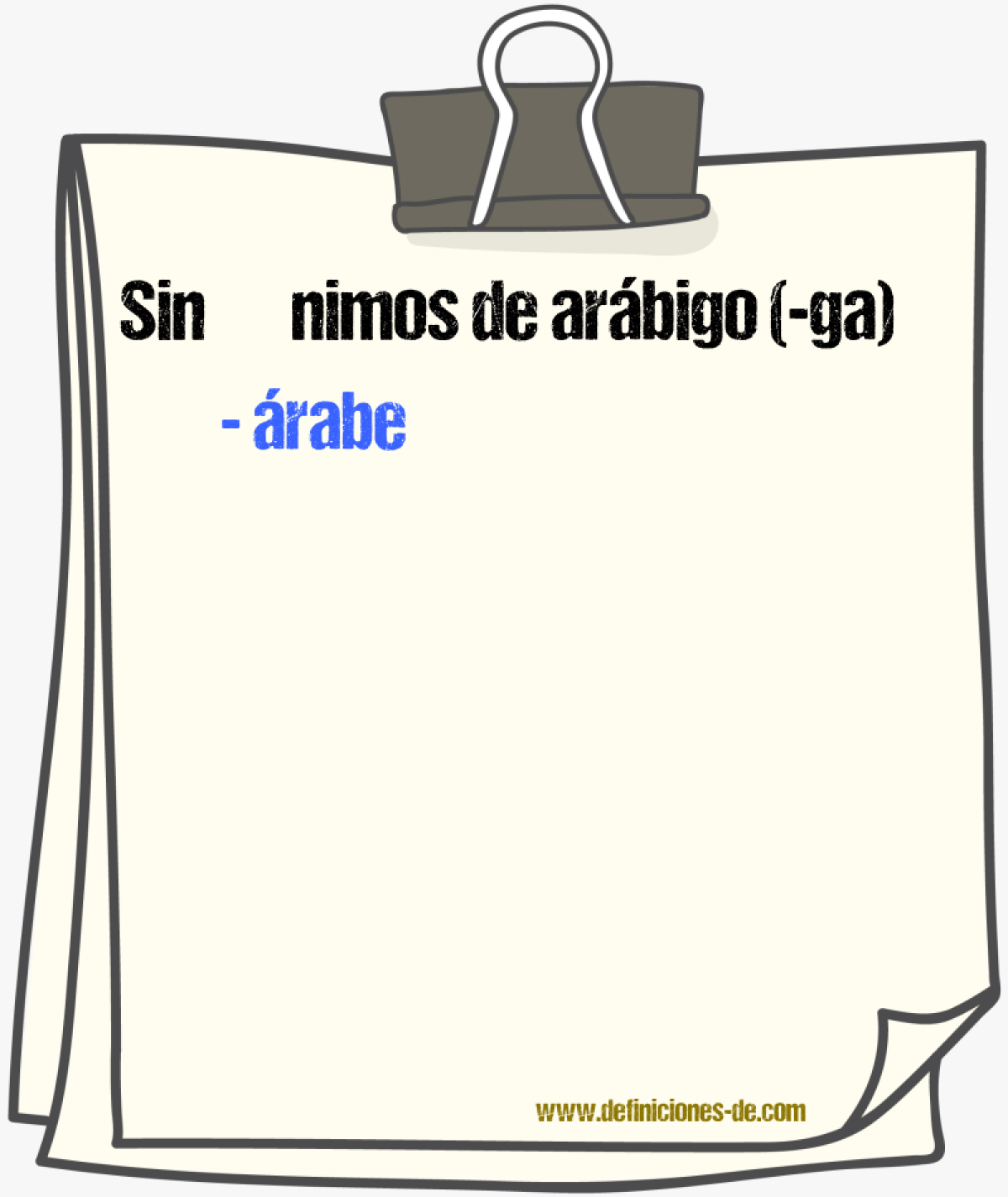 Sinnimos de arbigo