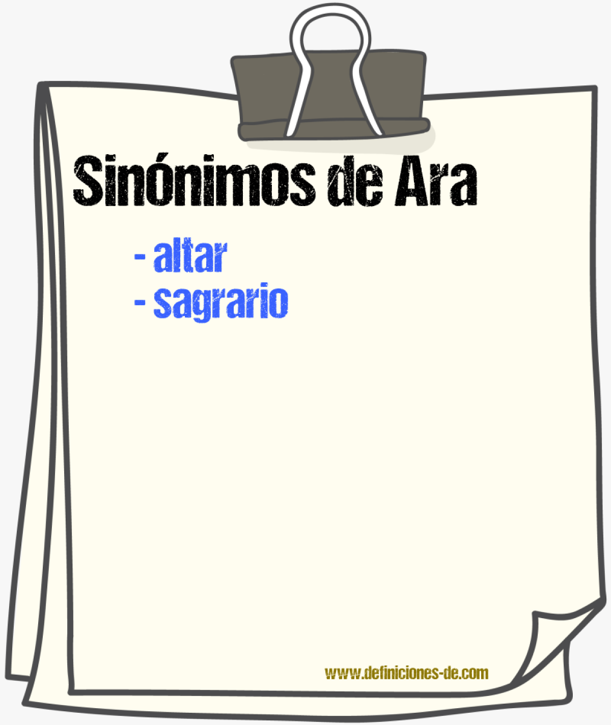 Sinnimos de ara