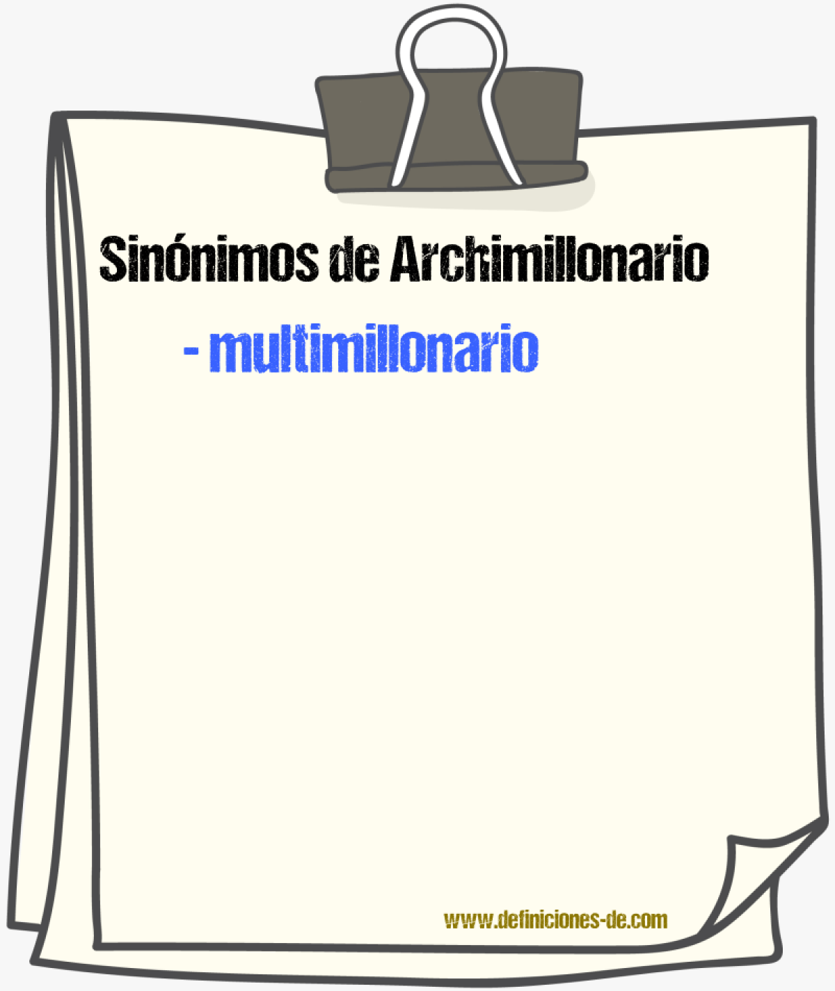 Sinnimos de archimillonario