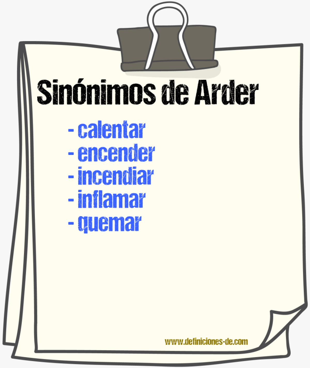 Sinnimos de arder