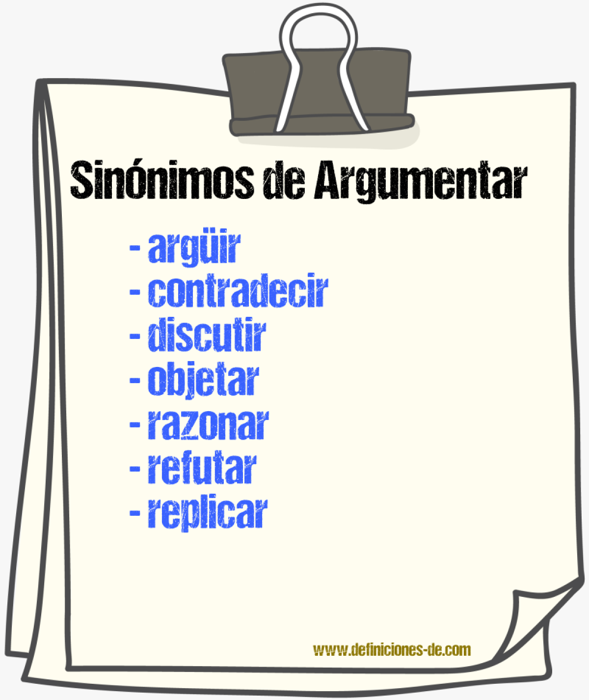 Sinnimos de argumentar