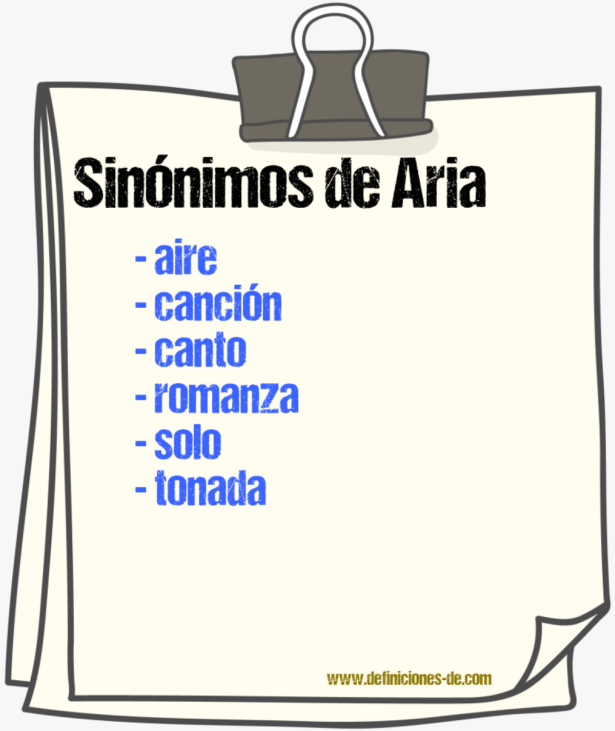 Sinnimos de aria