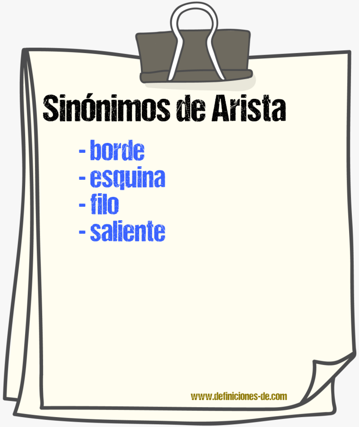 Sinnimos de arista