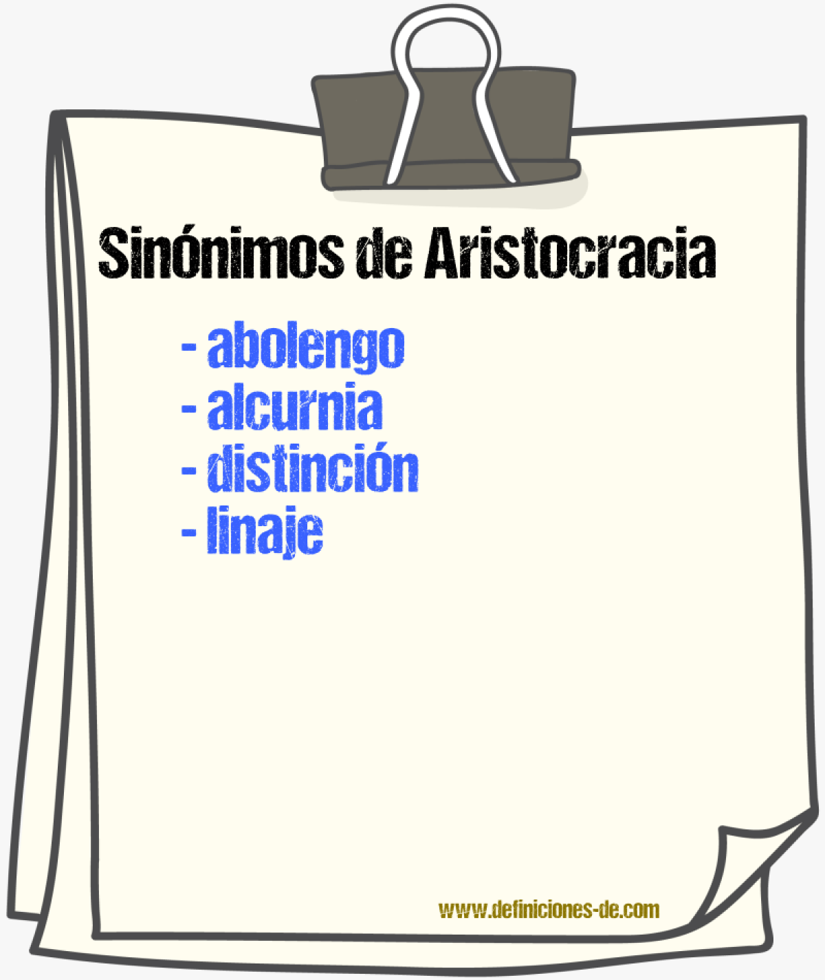 Sinnimos de aristocracia