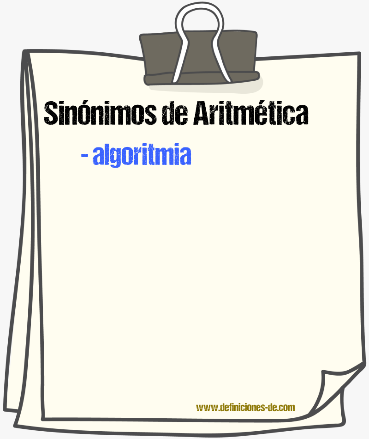 Sinnimos de aritmtica