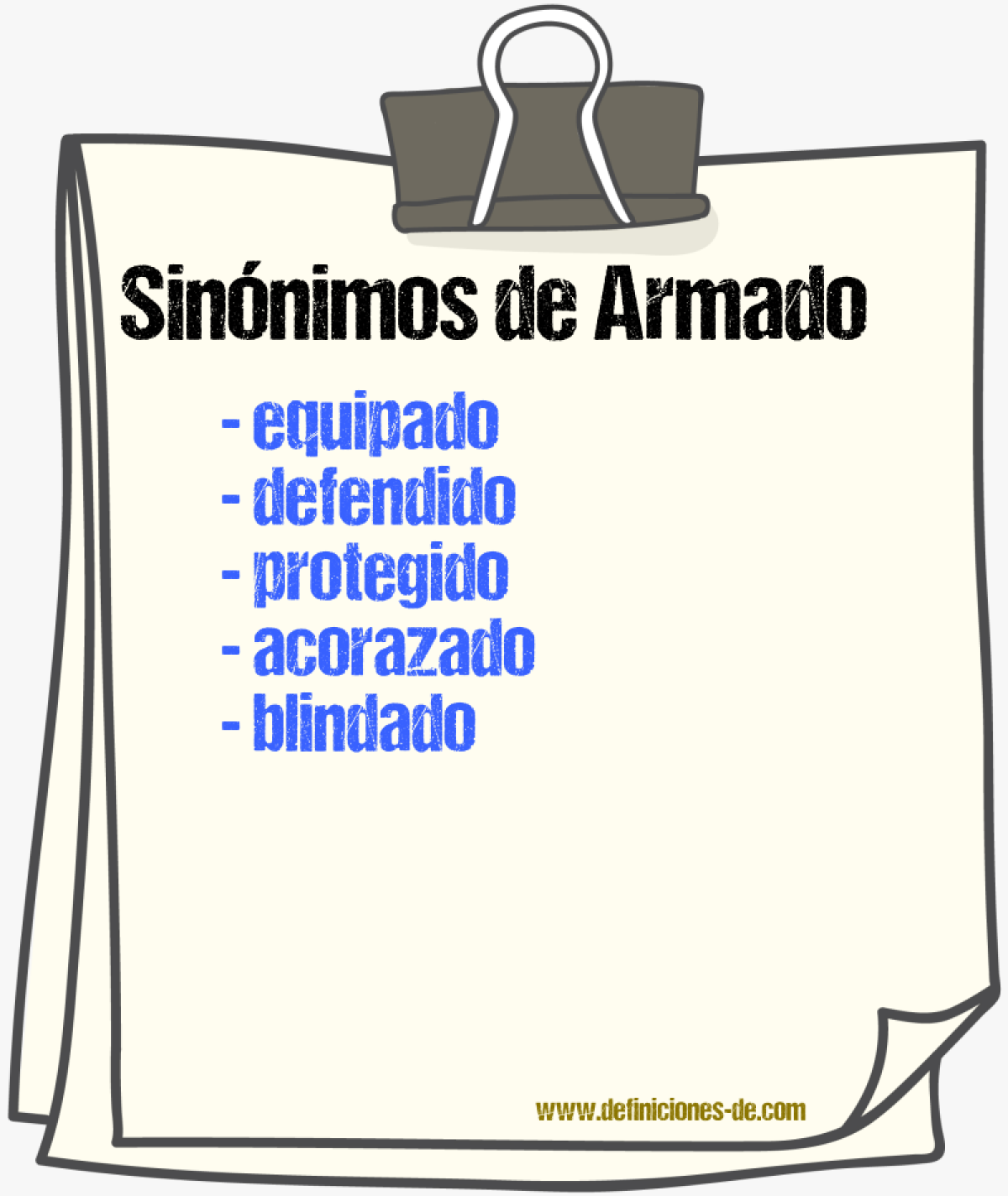 Sinnimos de armado