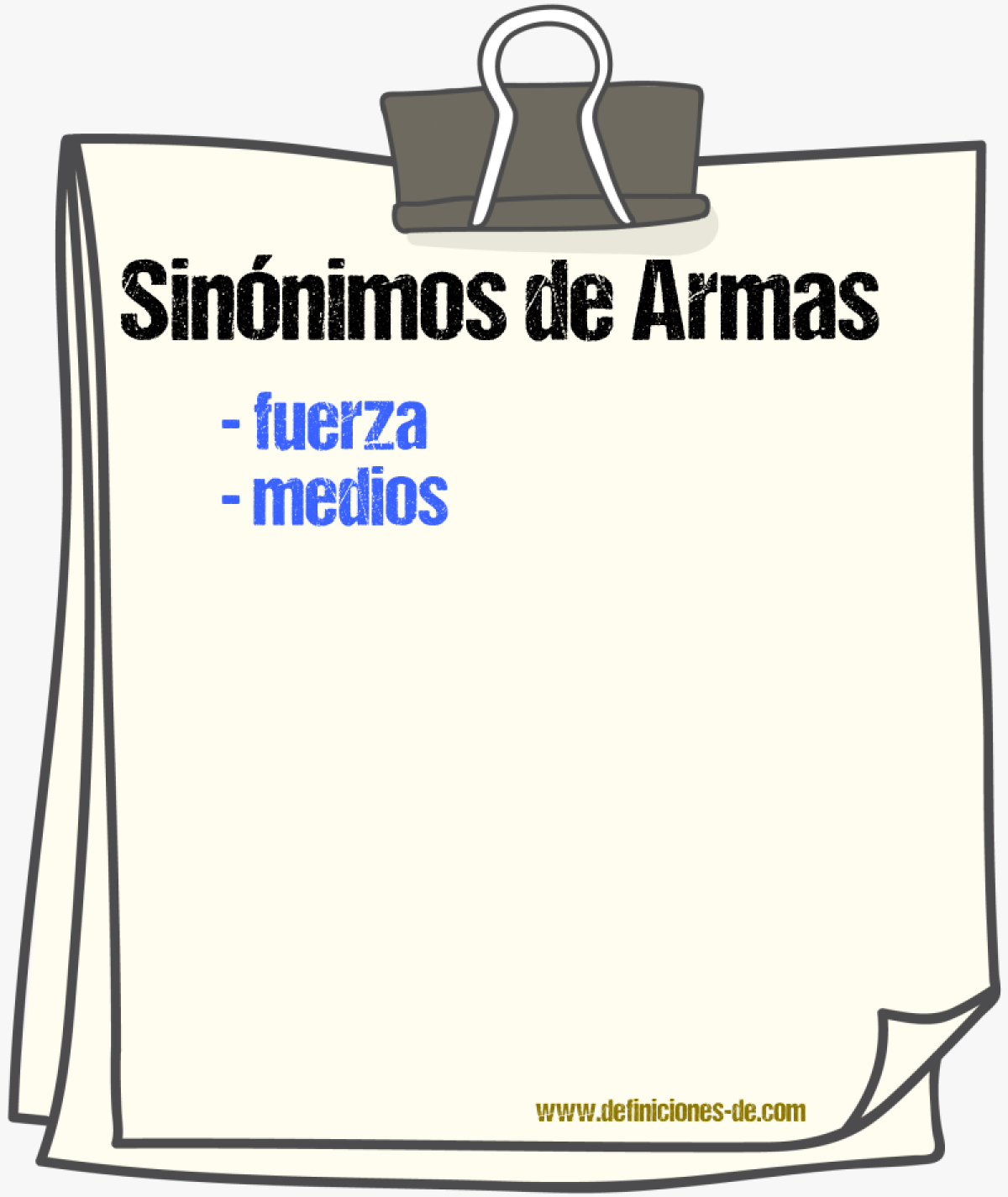 Sinnimos de armas