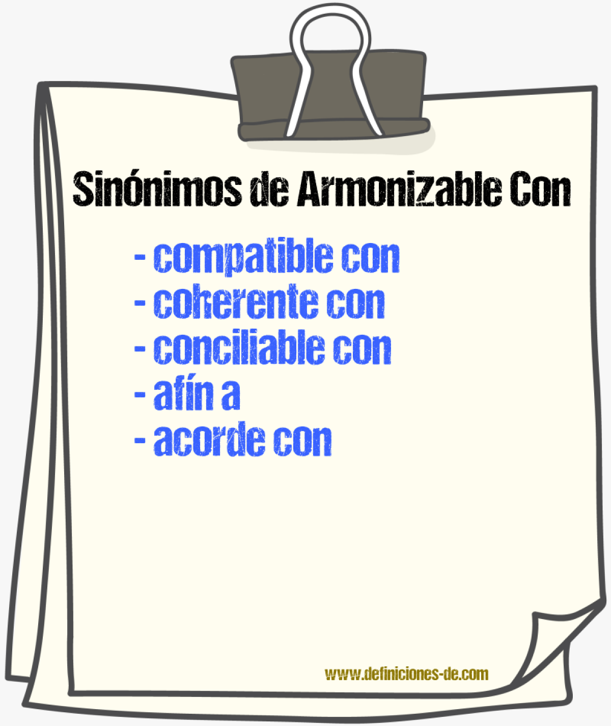 Sinónimos de armonizable con