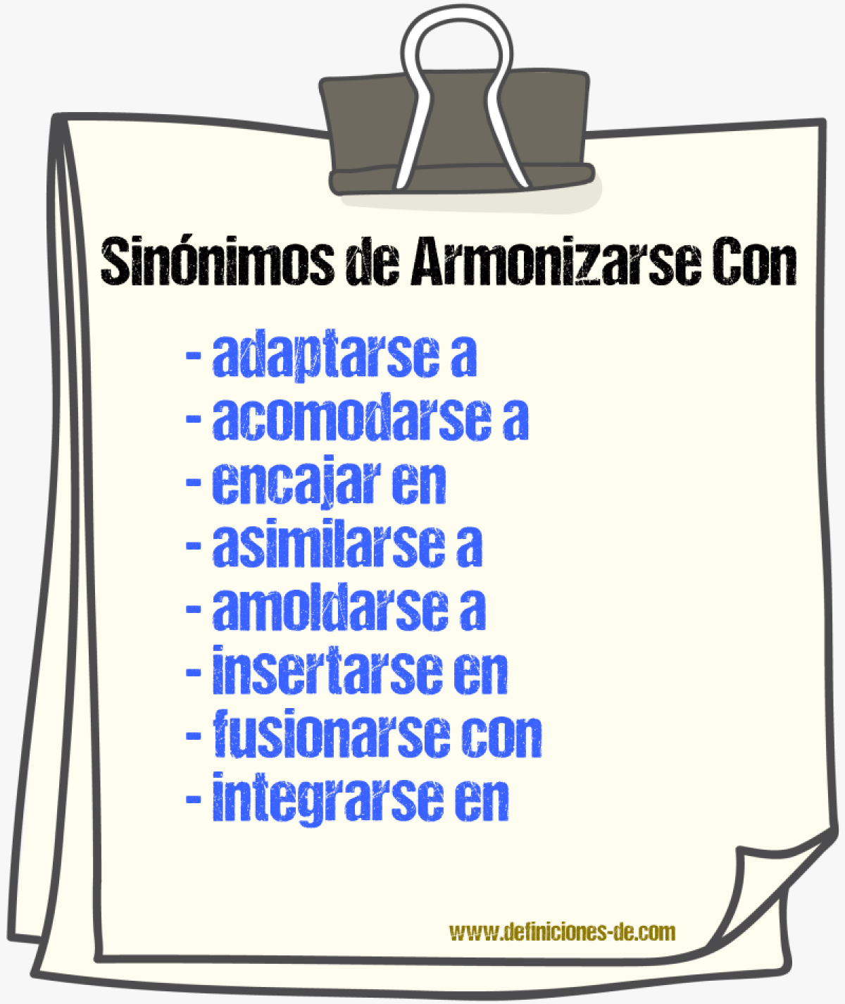 Sinónimos de armonizarse con