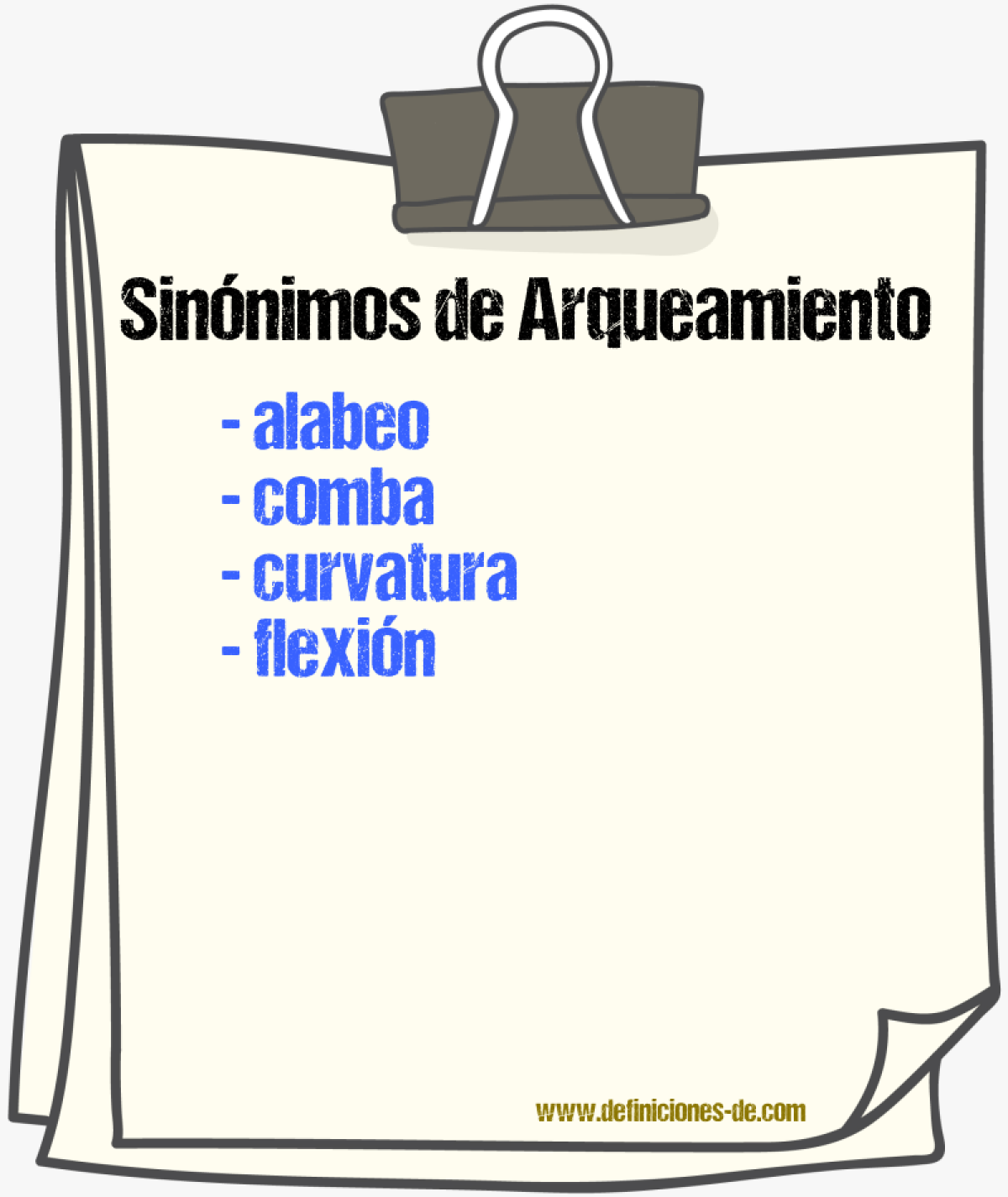 Sinnimos de arqueamiento