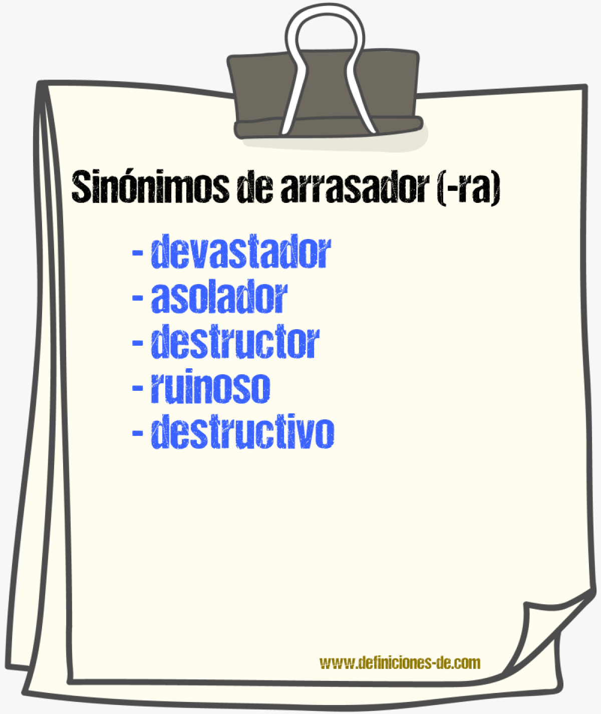 Sinnimos de arrasador