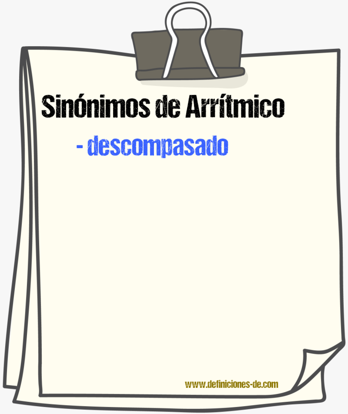 Sinnimos de arrtmico