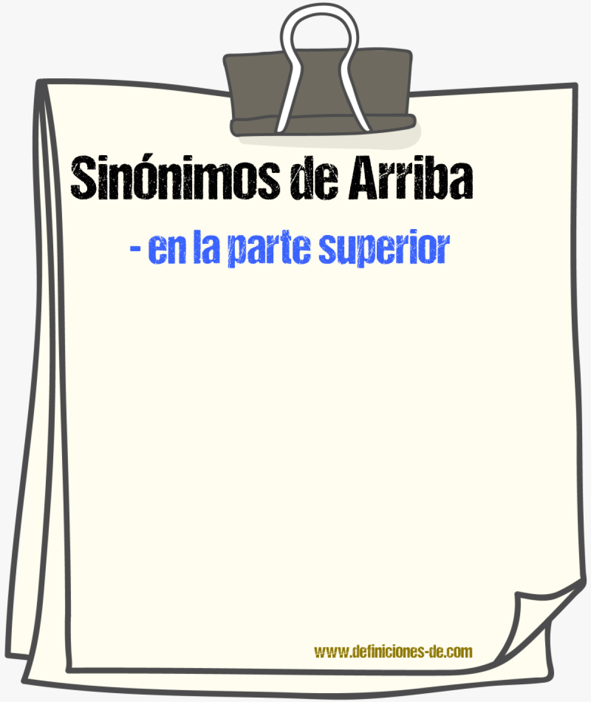 Sinnimos de arriba