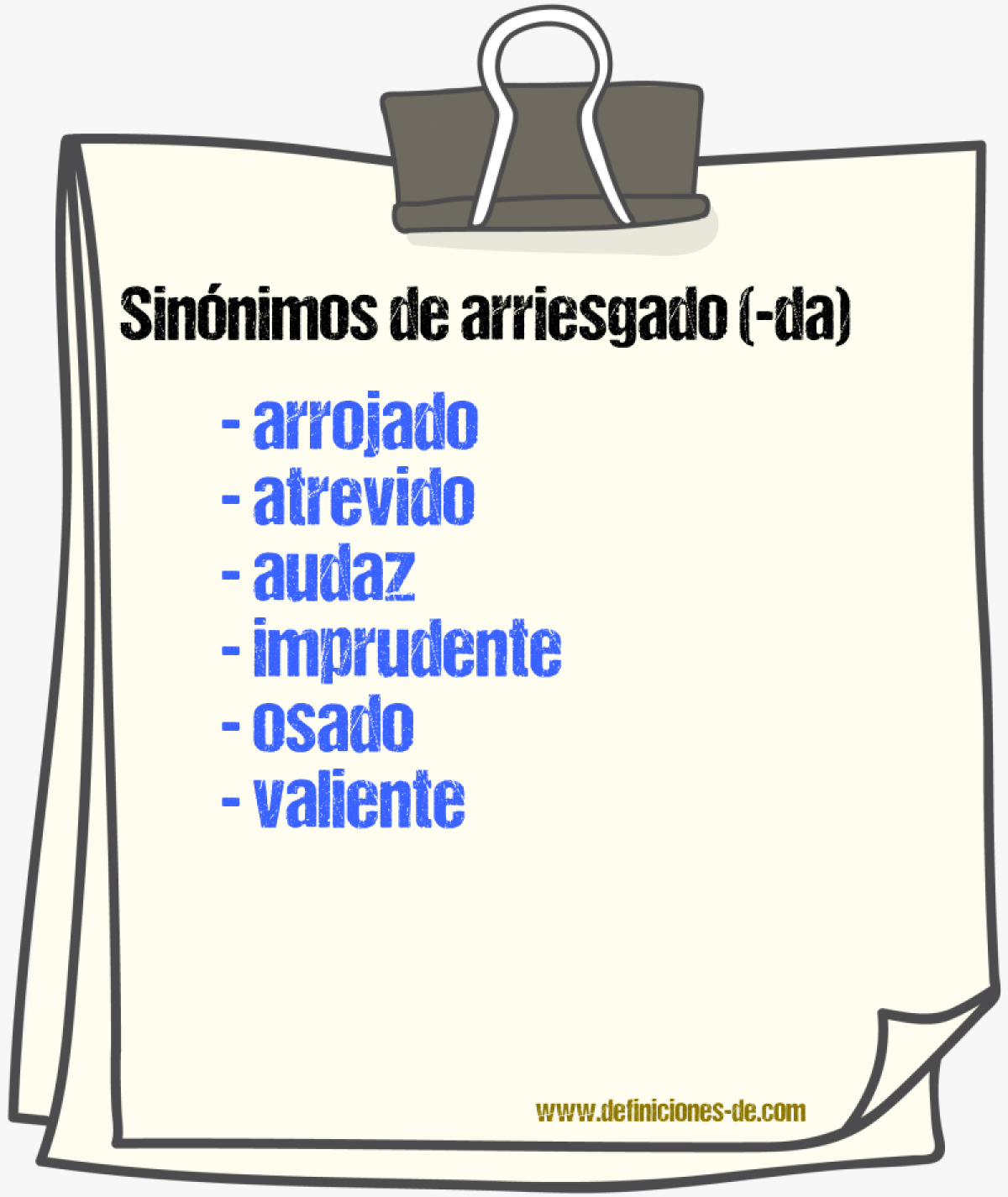 Sinnimos de arriesgado