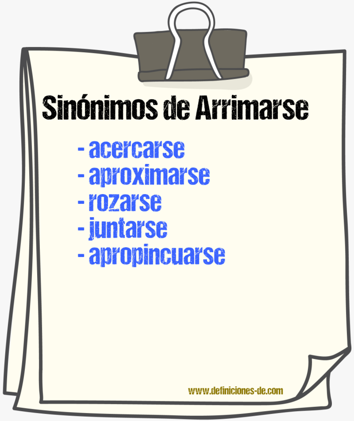 Sinnimos de arrimarse