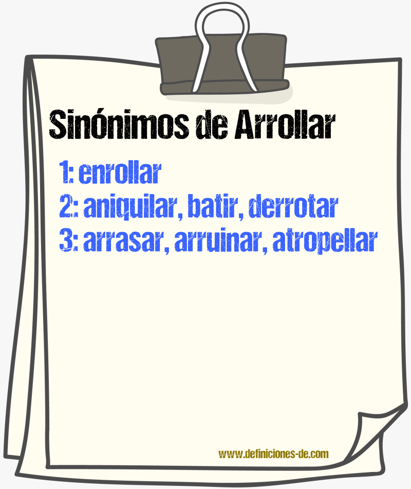 Sinnimos de arrollar