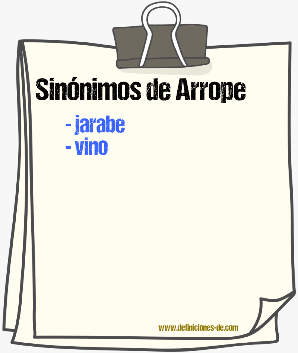 Sinnimos de arrope