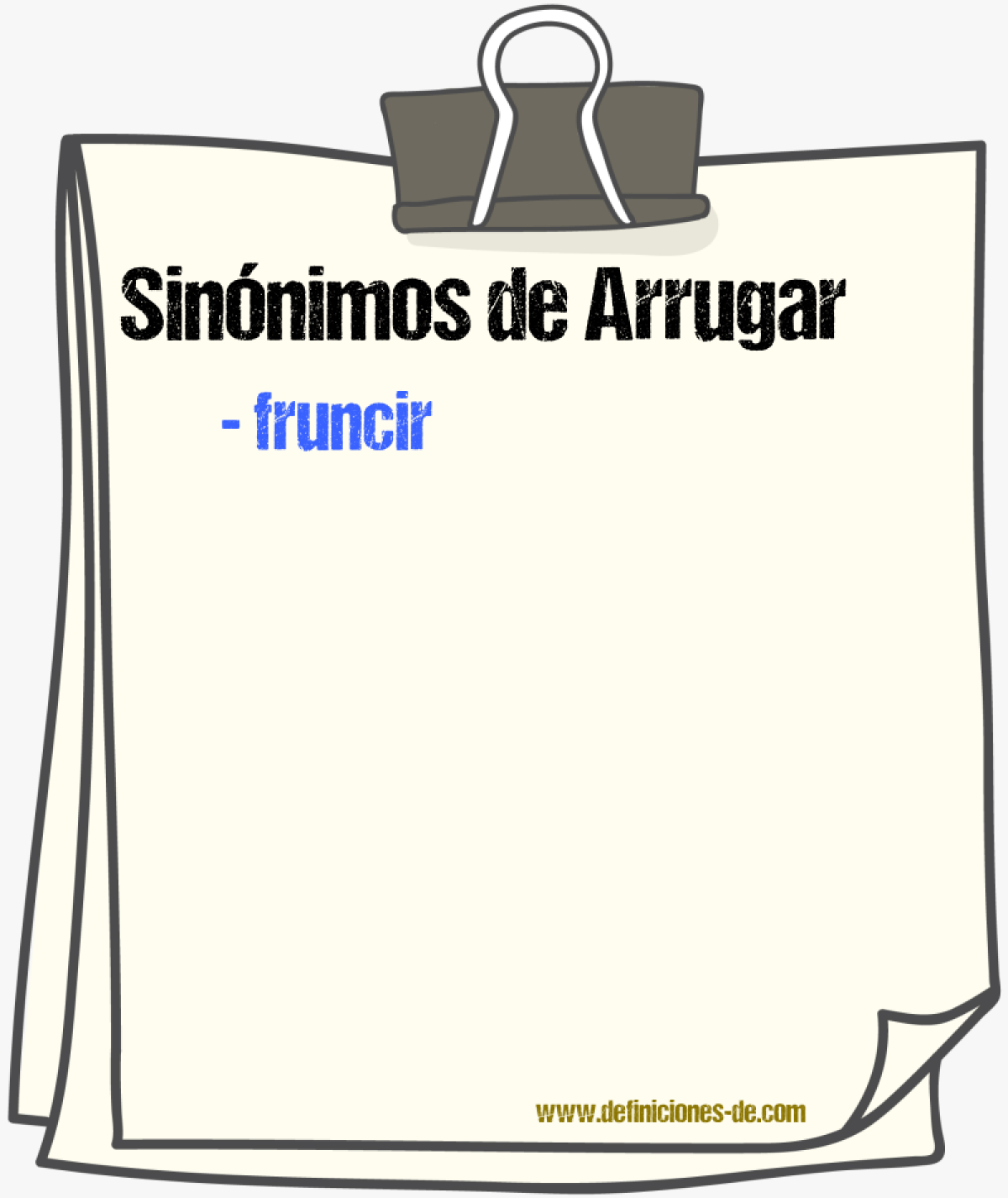 Sinnimos de arrugar