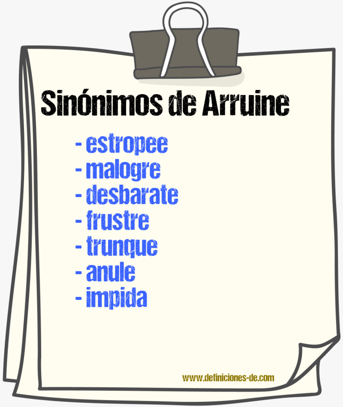 Sinónimos de arruine