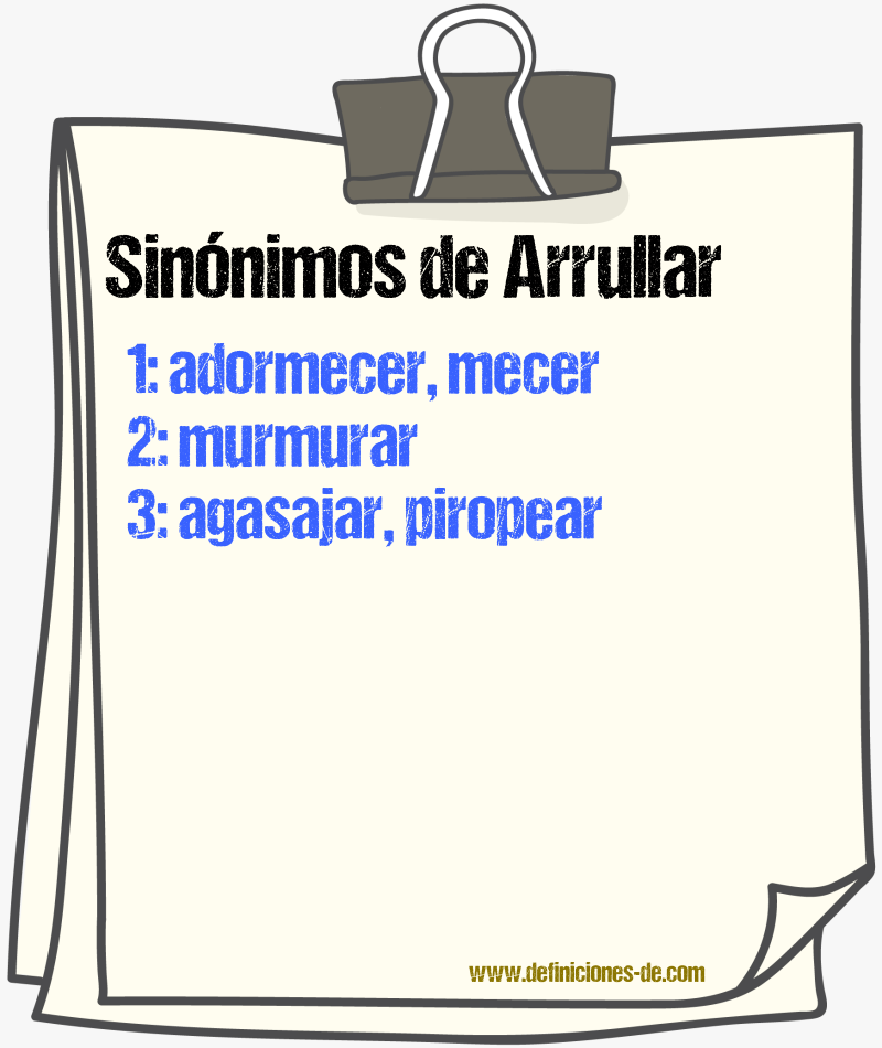 Sinnimos de arrullar