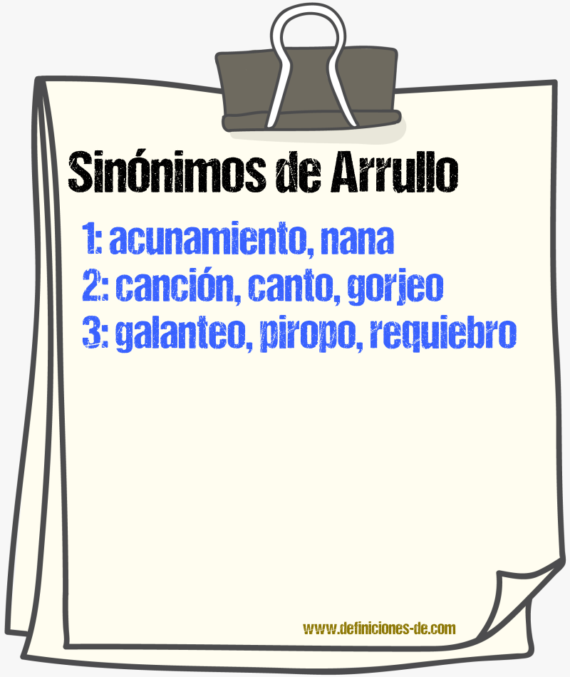 Sinnimos de arrullo