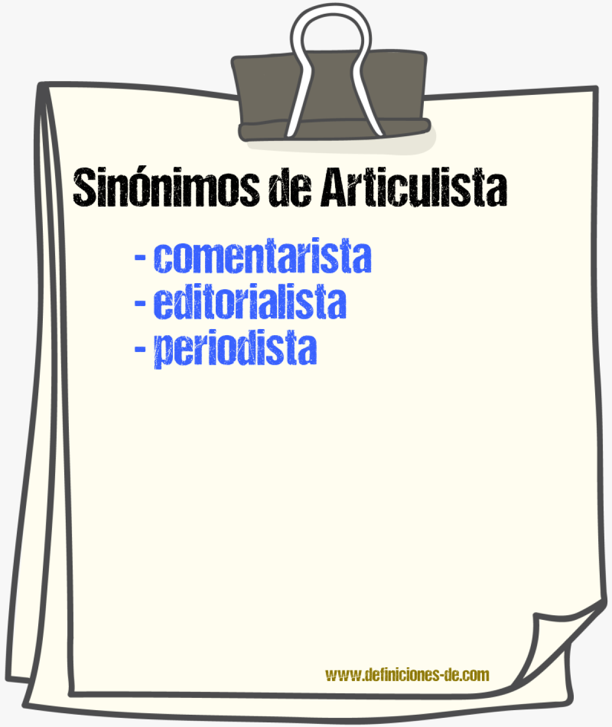 Sinnimos de articulista