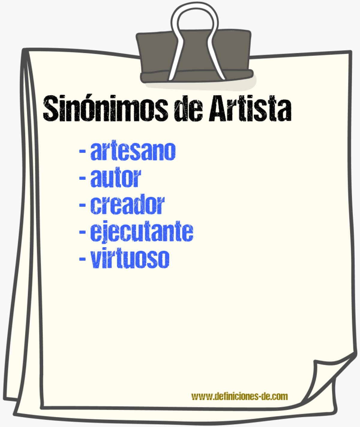 Sinnimos de artista