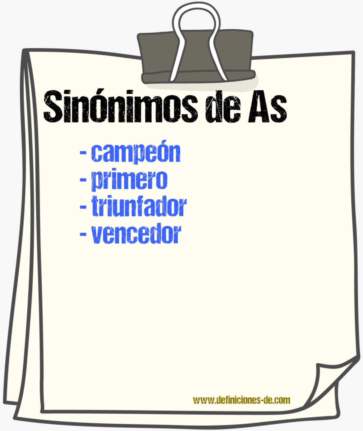 Sinnimos de as