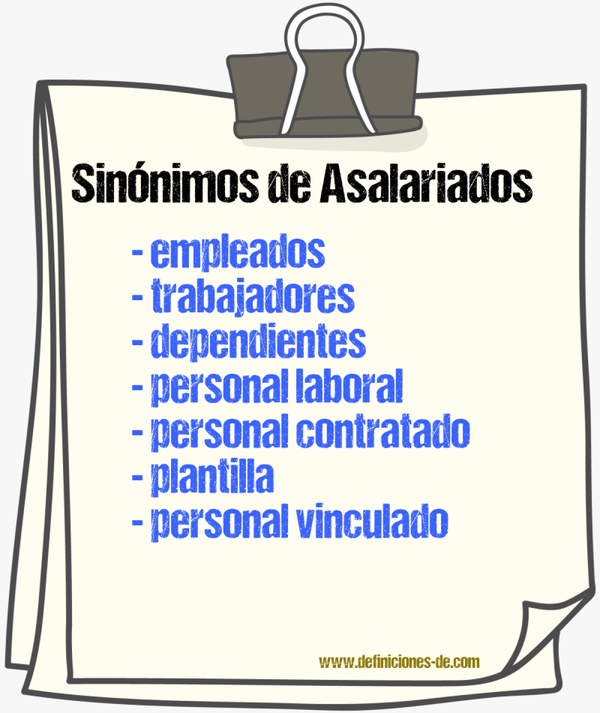 Sinónimos de asalariados