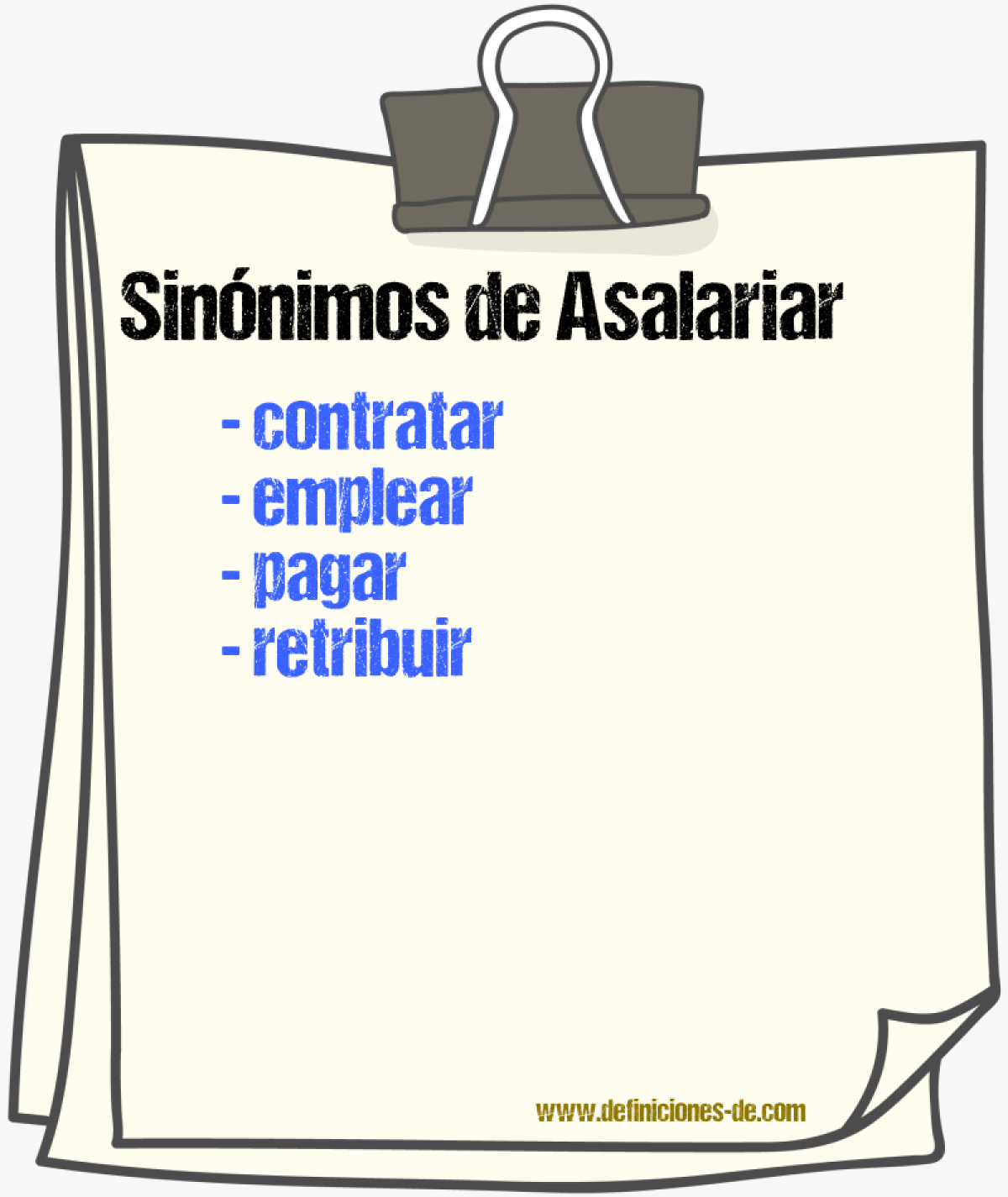 Sinnimos de asalariar