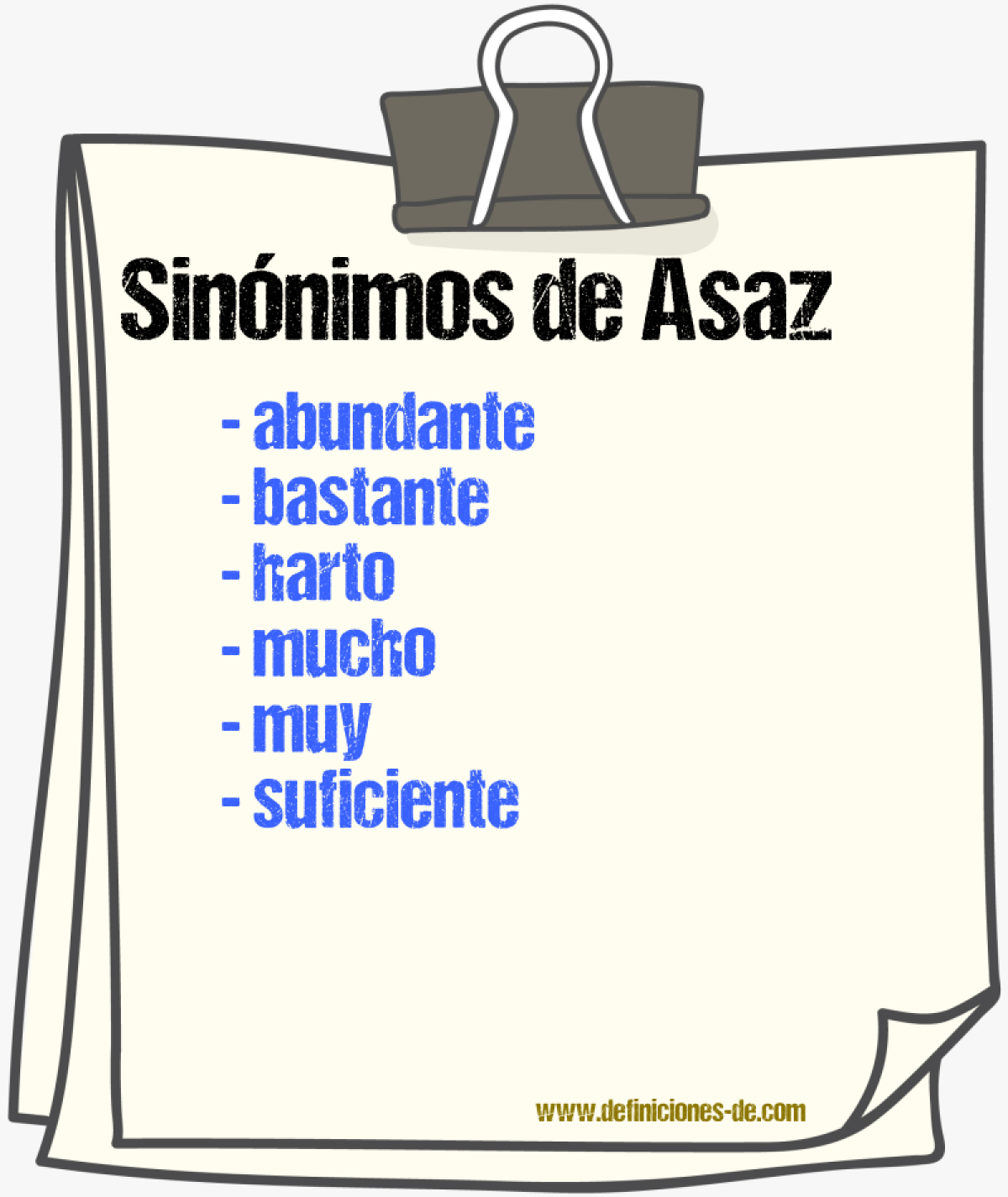 Sinnimos de asaz