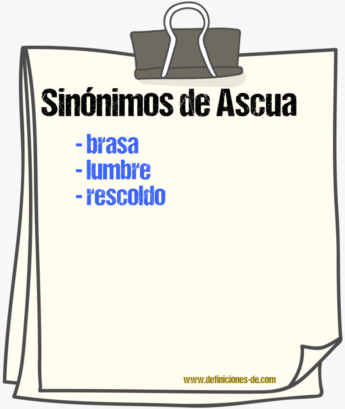 Sinnimos de ascua