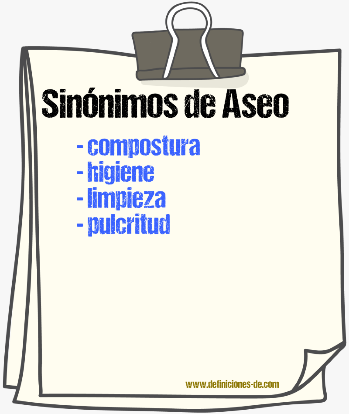 Sinnimos de aseo