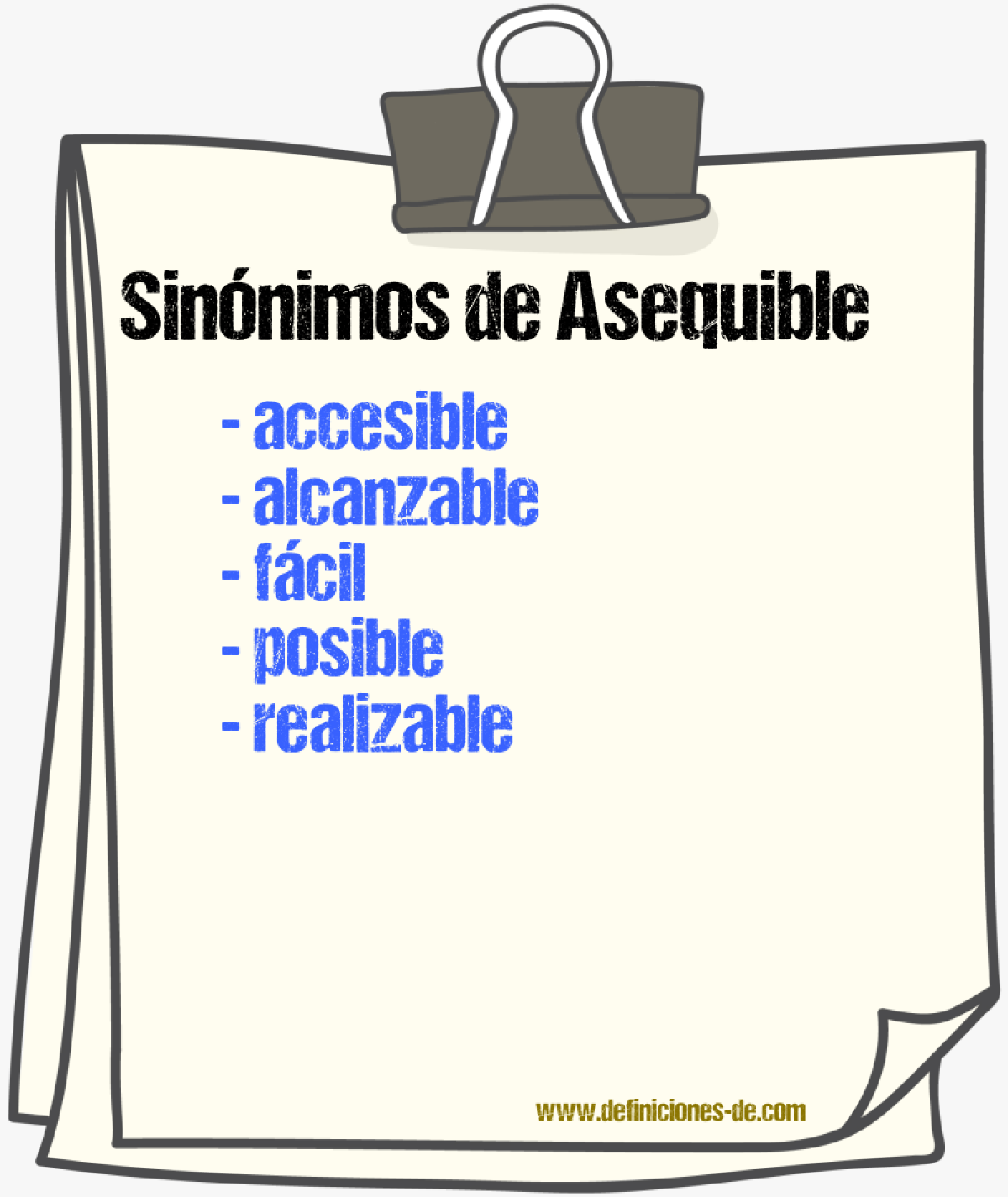 Sinnimos de asequible