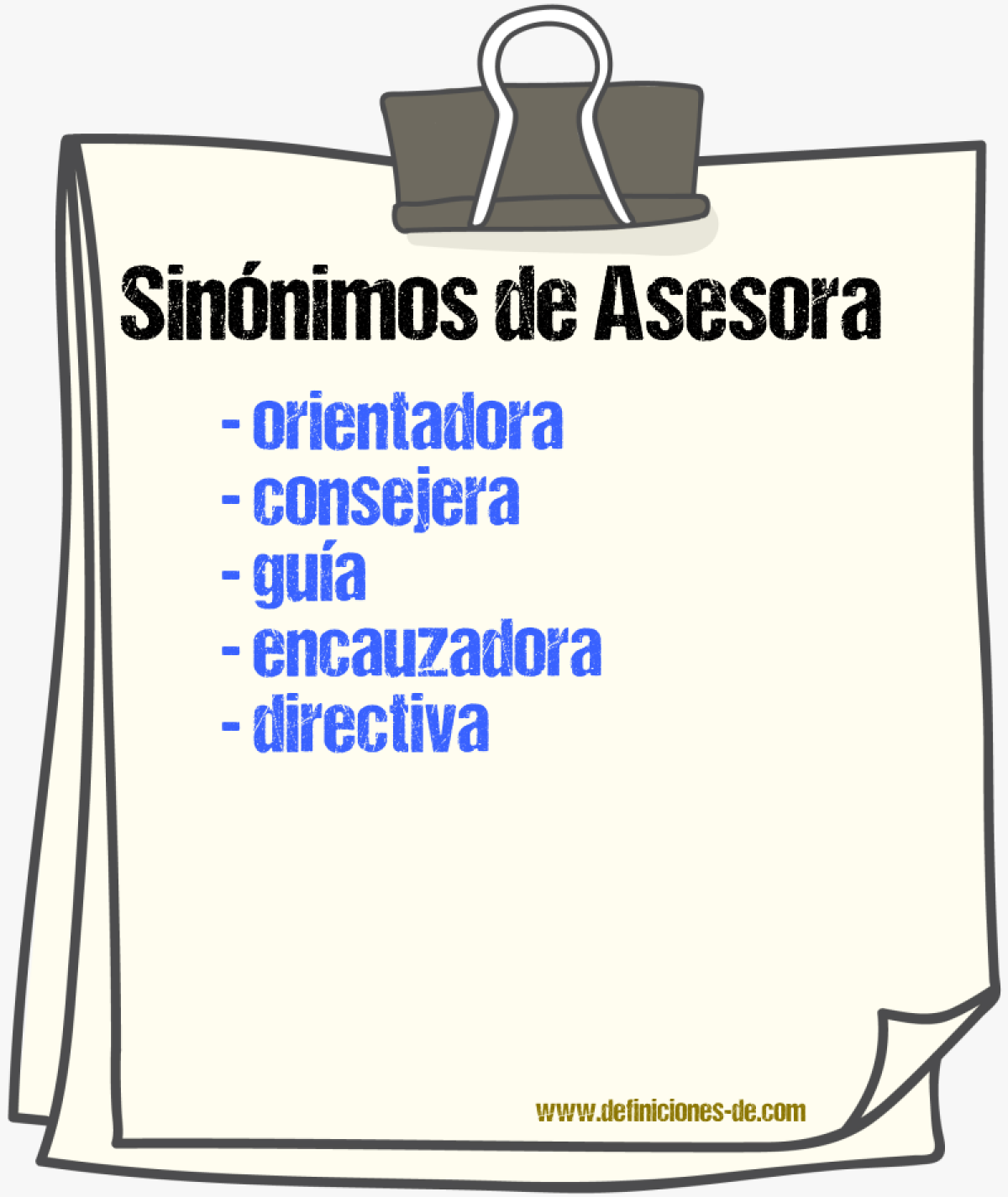 Sinónimos de asesora