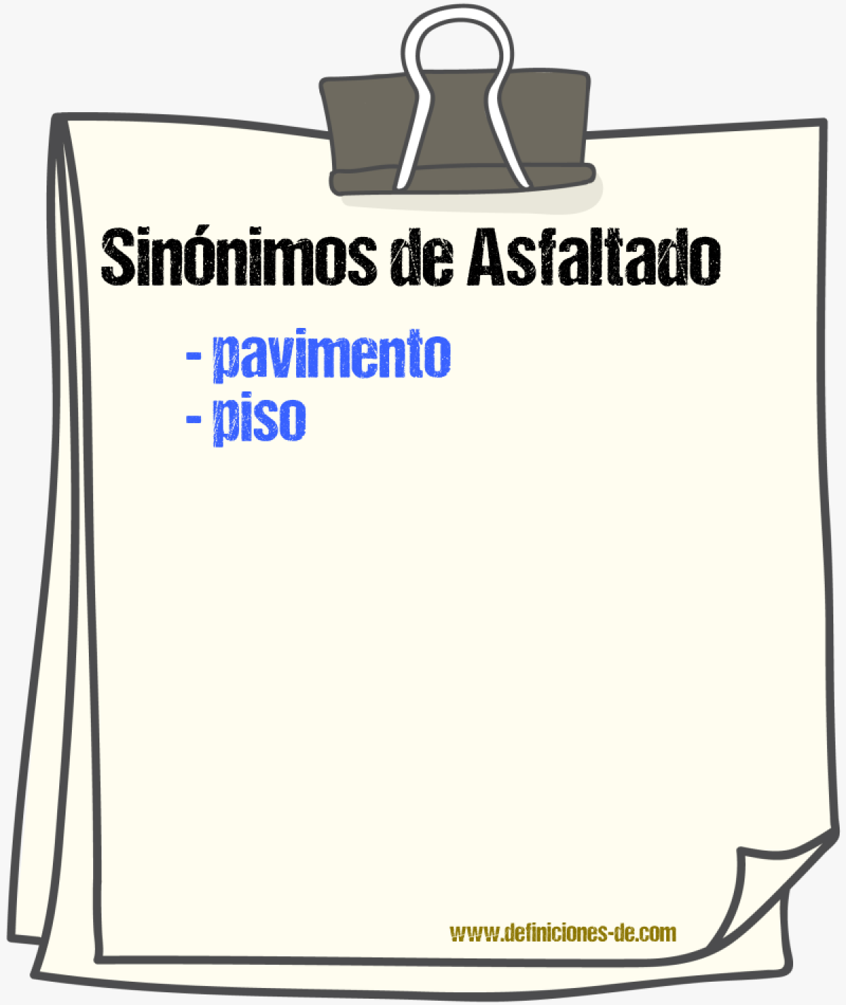 Sinnimos de asfaltado