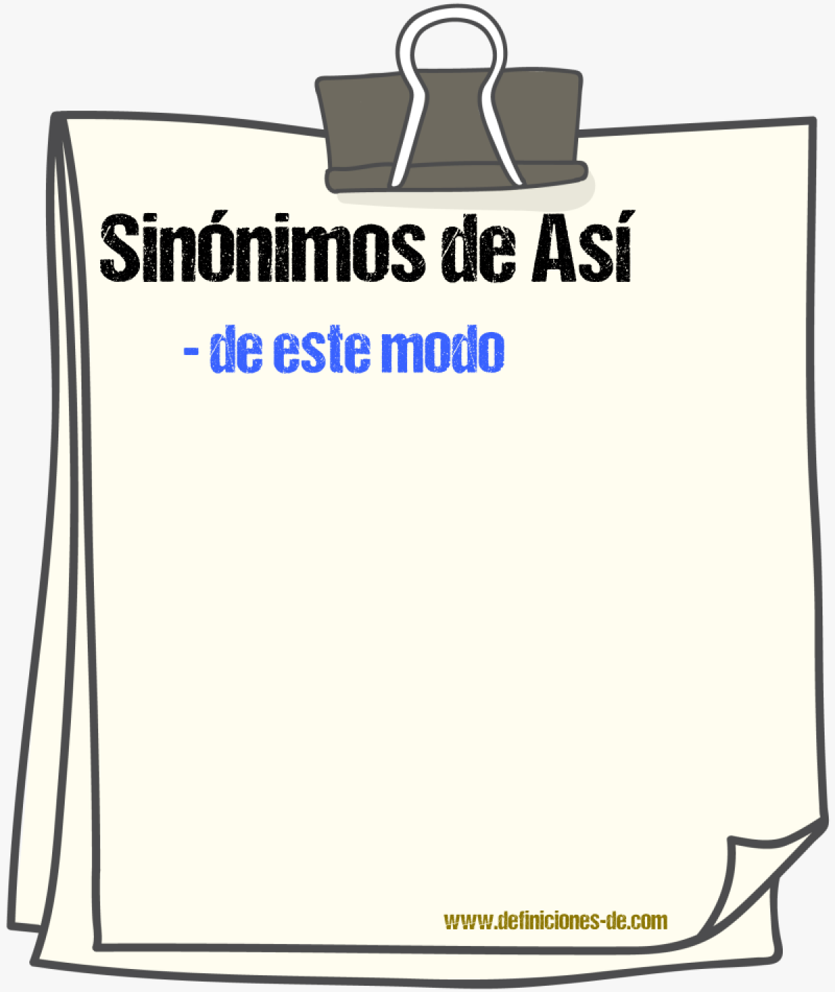 Sinnimos de as