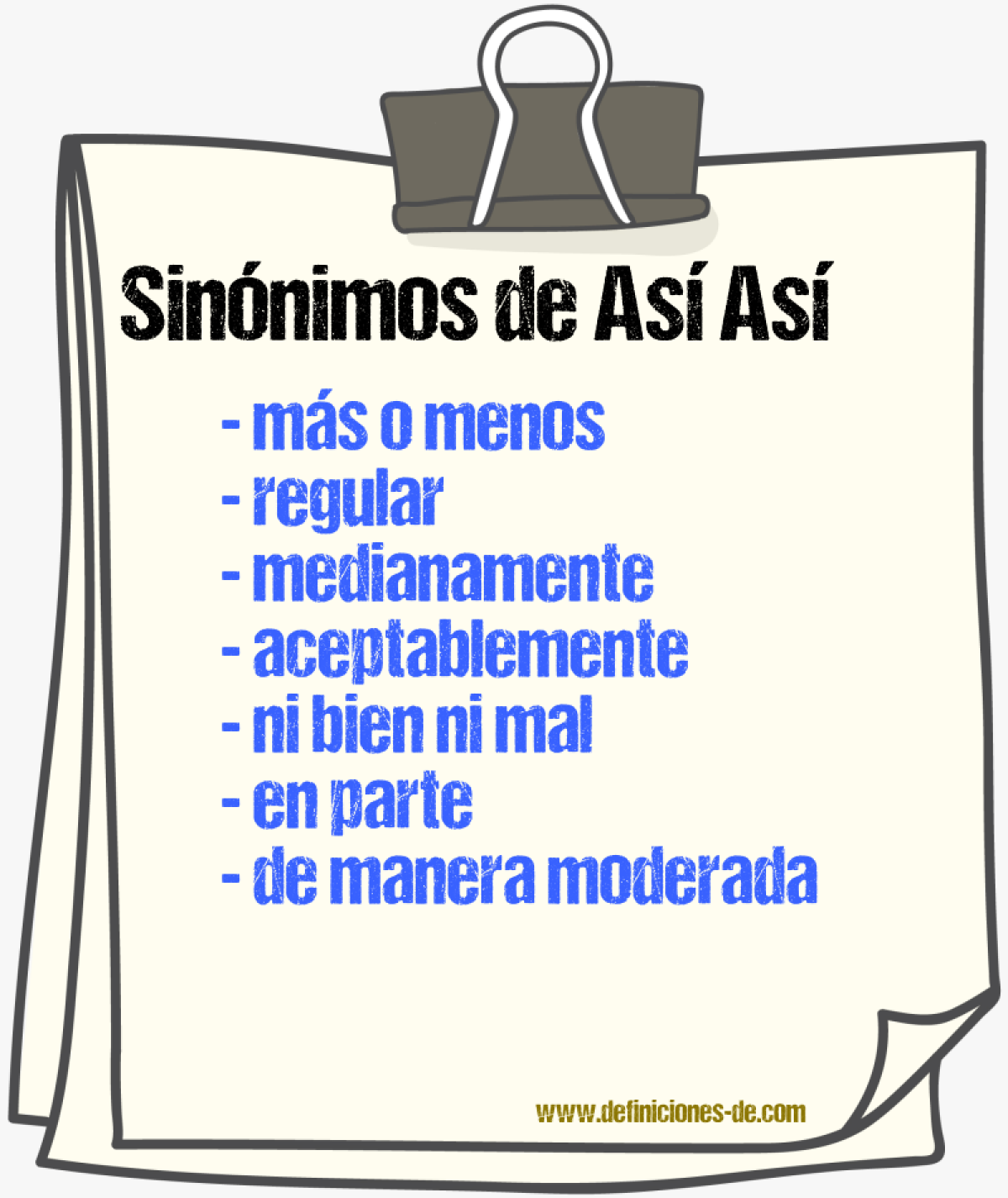 Sinónimos de así así