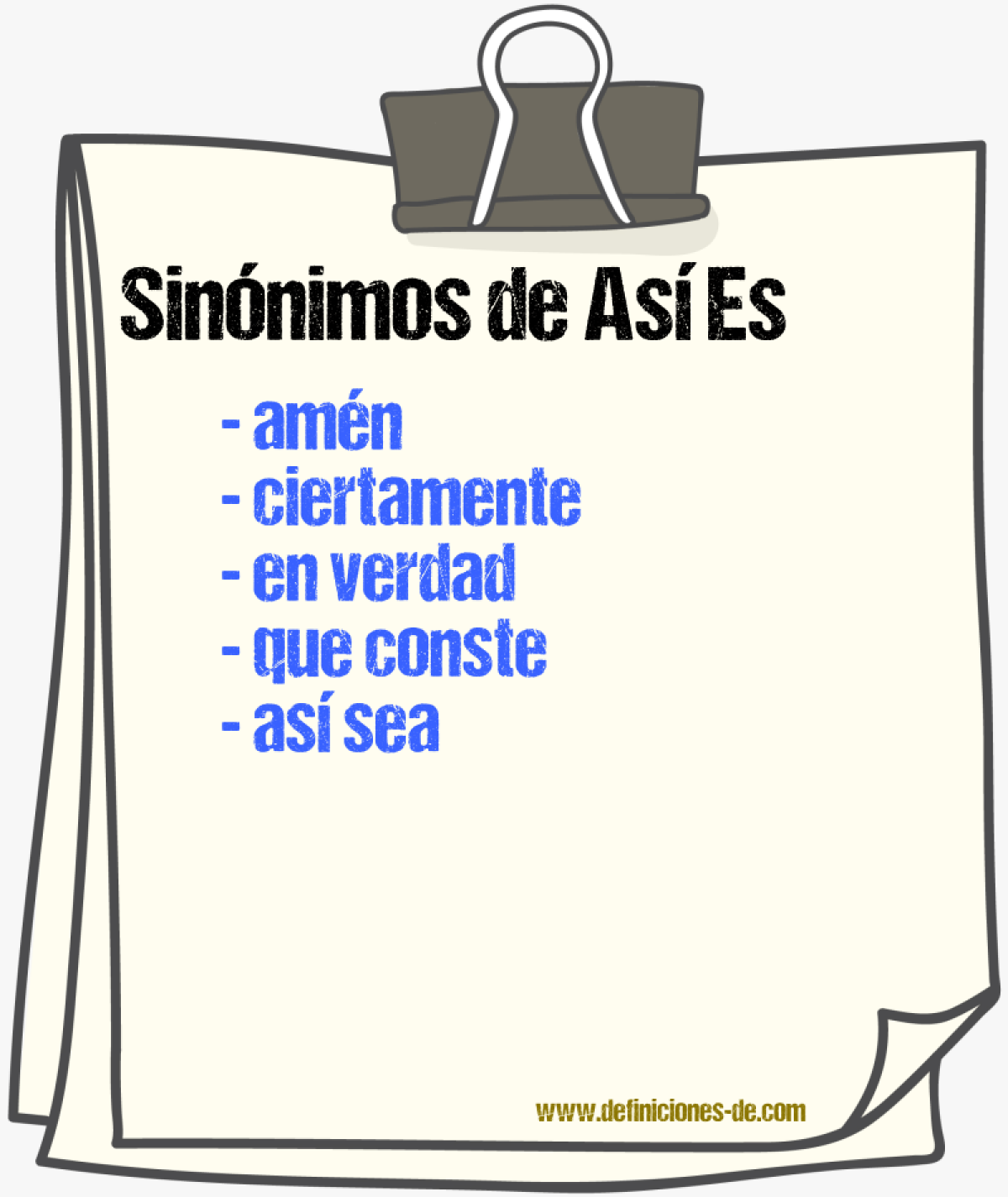 Sinnimos de as es