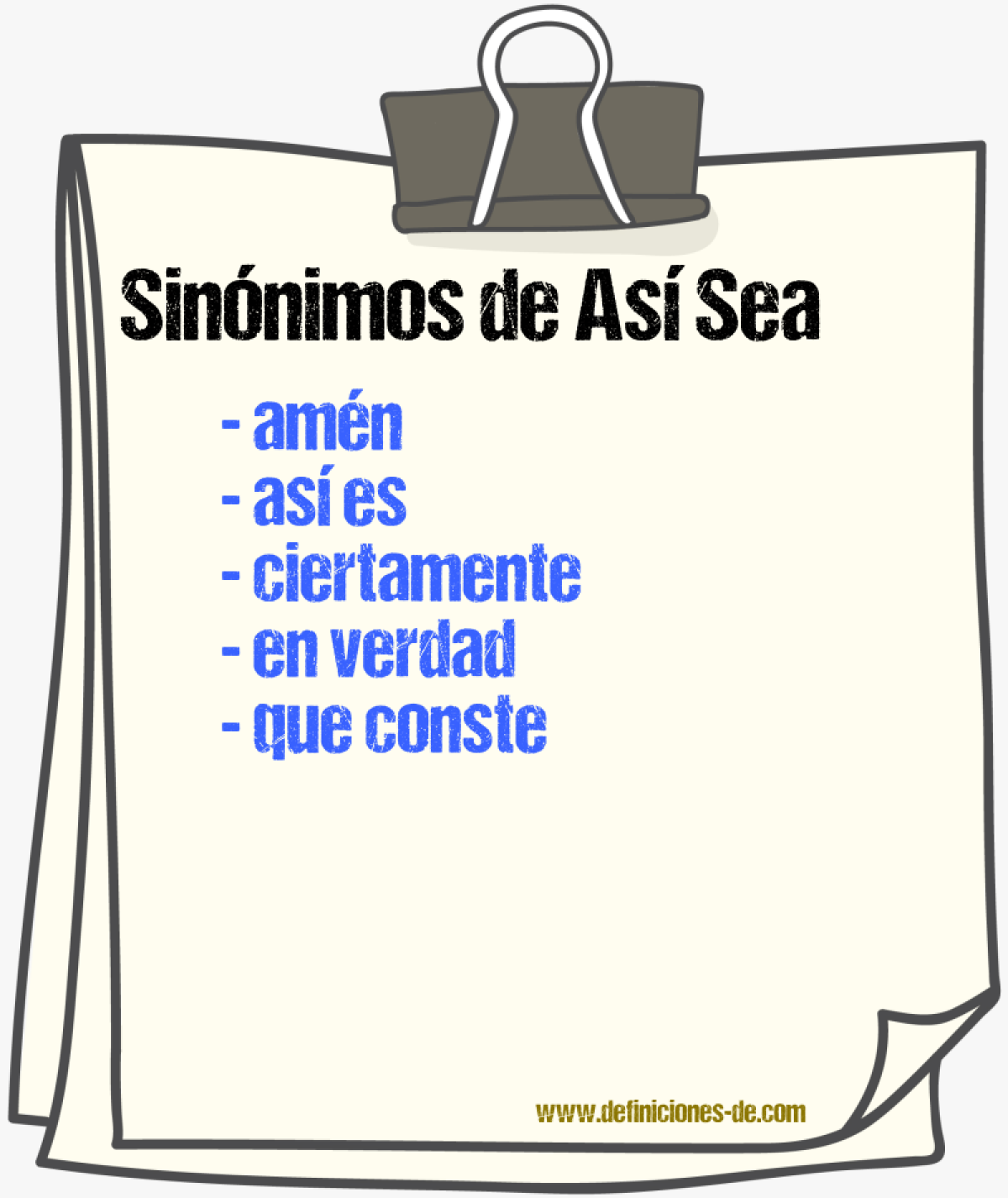 Sinnimos de as sea