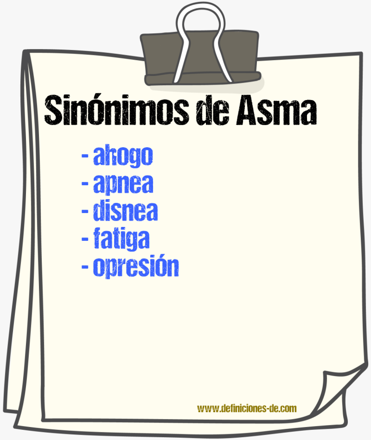 Sinnimos de asma