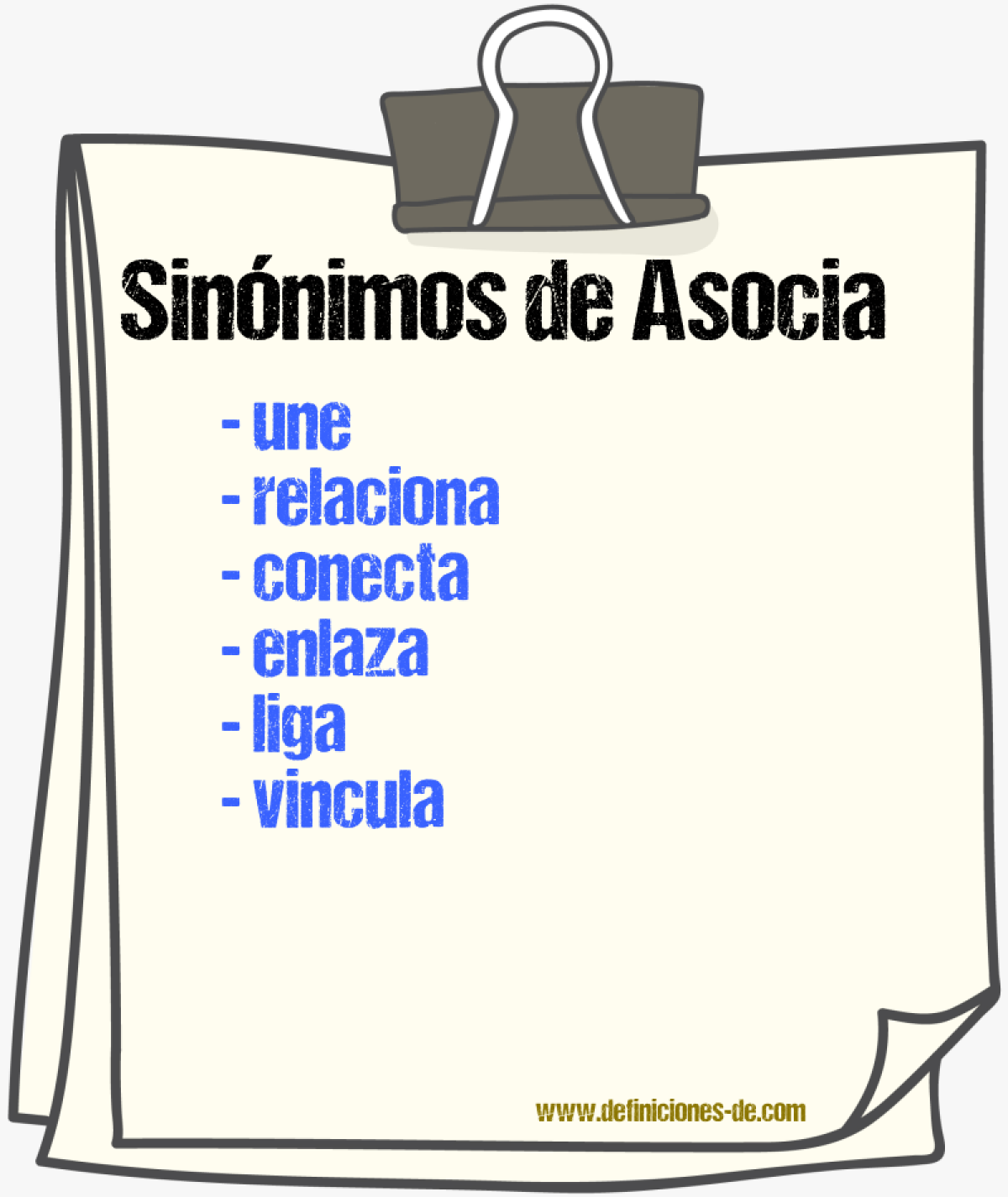 Sinónimos de asocia