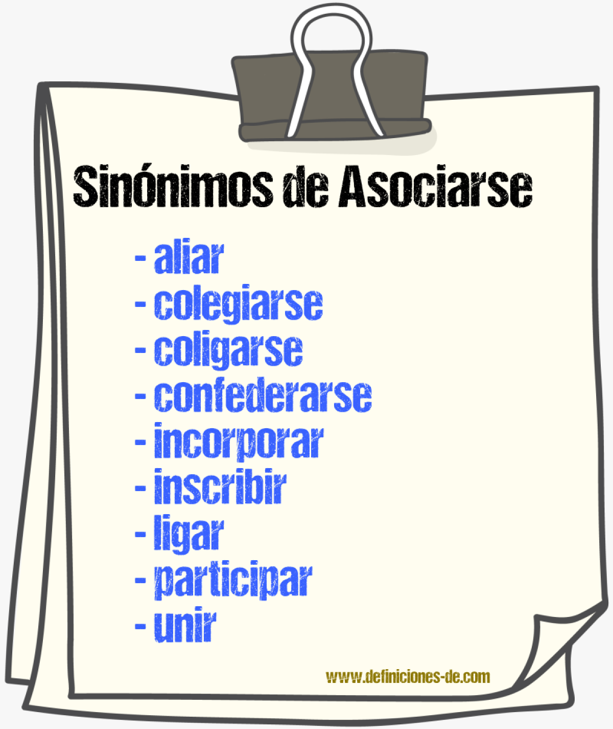 Sinnimos de asociarse