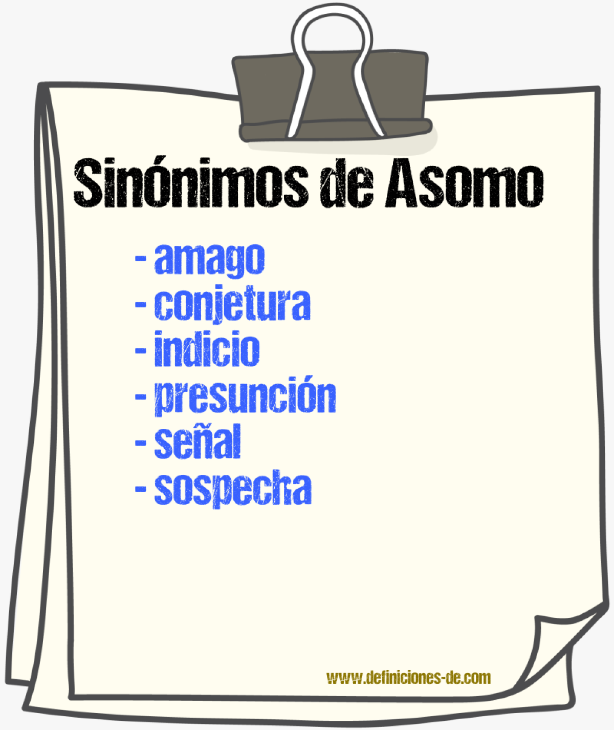 Sinnimos de asomo