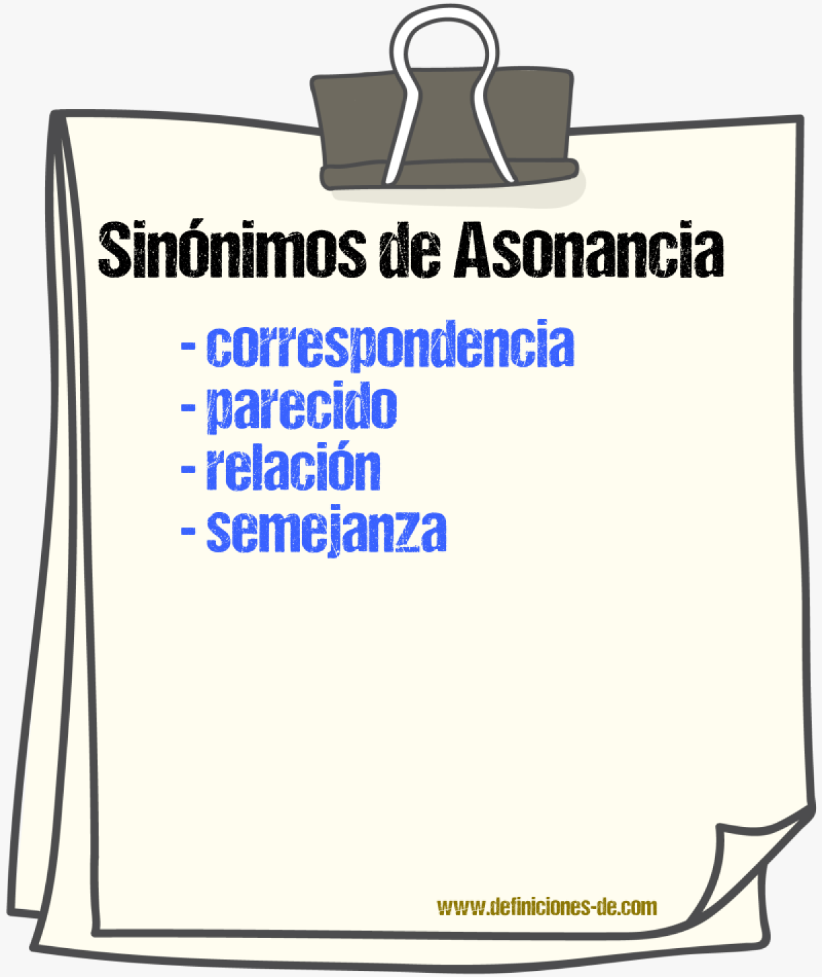 Sinnimos de asonancia